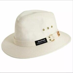 Panama Jack Original Cotton Canvas Natural Fedora Hat Medium NWT